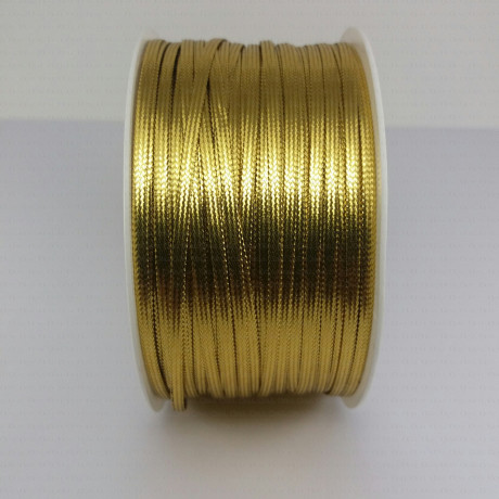Metallic cord gold, silver 2.8 mm, 1858
