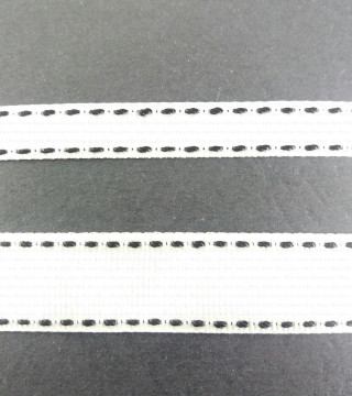 White grosgrain ribbon with double stitching. PACK OF 5 or 30 yards