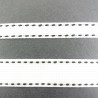 White grosgrain ribbon with double stitching. PACK OF 5 or 30 yards