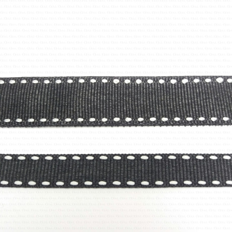 Black grosgrain ribbon with double stitching. PACK OF 5 or 30 yards
