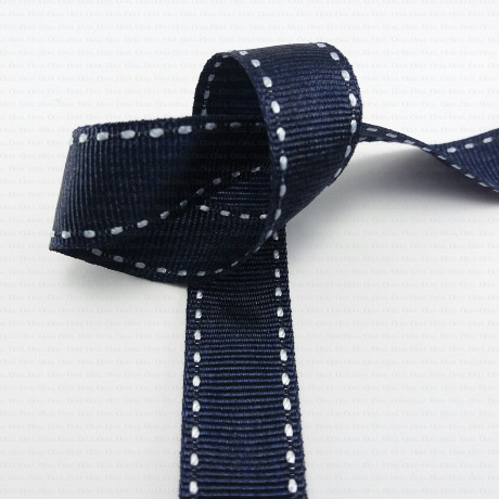 Navy grosgrain ribbon 9 and 15 mm / 5 or 30 yards 2501
