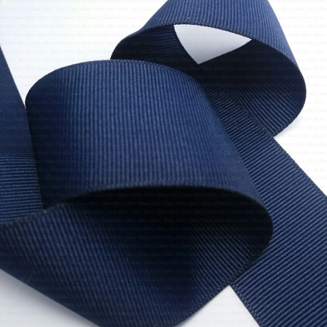 Navy grosgrain ribbon 9, 15, 21, 38 mm S40