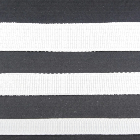 Grosgrain ribbon, white PACKAGE 5 linear metres S68