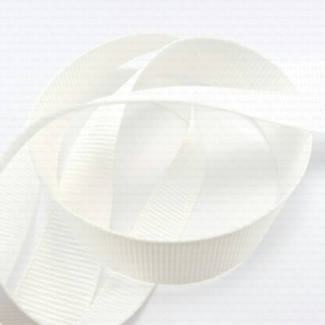Ecru grosgrain ribbon, 5 linear metres per pack, 163