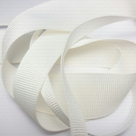Ecru grosgrain ribbon, 5 linear metres per pack, 163