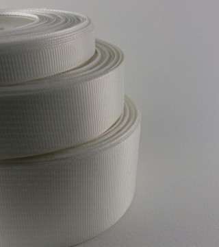 Taśma rypsowa ,naturalna biel ,krążek 25yard,102