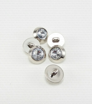 Plastic button 12mm / 10 pcs gold, silver, 1870