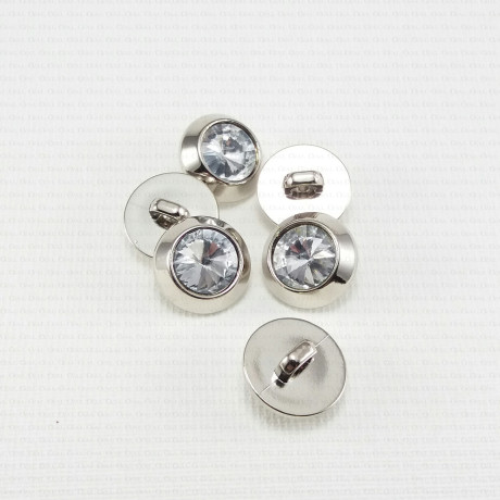 Plastic button 12mm / 10 pcs gold, silver, 1870