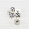 Plastic button 12mm / 10 pcs gold, silver, 1870