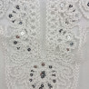 Sequin applique on tulle – 1940 neckline