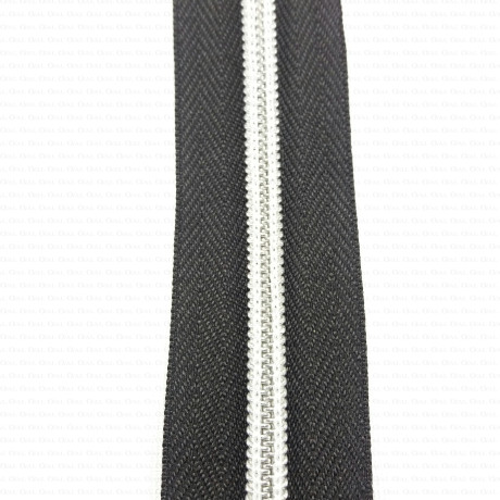 Zips with a silver thread 16–70 cm, separating 1954