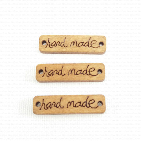 Wooden label/tag, 10 or 50 pcs HAND MADE, 1958