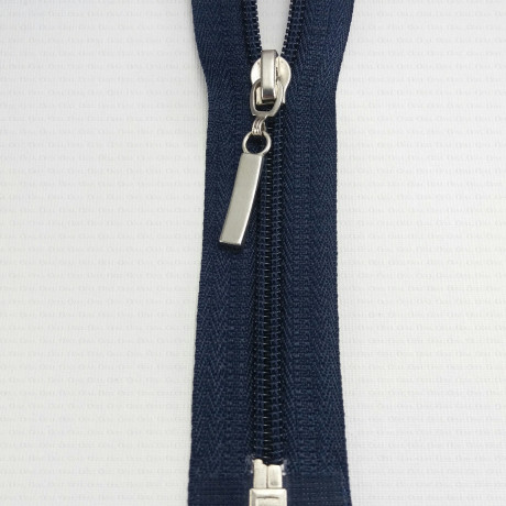 Separating zips 70 cm white, black, navy 1969