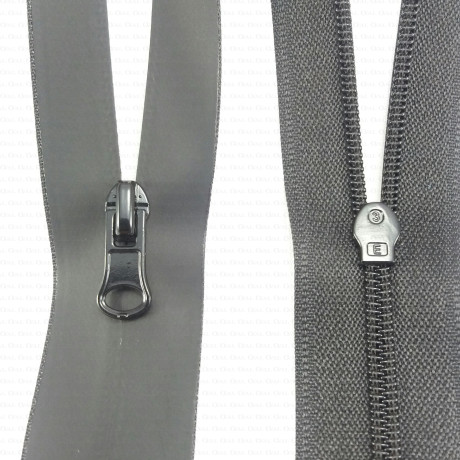 Plastic, waterproof black zips 60cm, 75cm, no. 1972