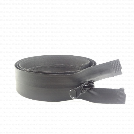 Plastic, waterproof black zips 60cm, 75cm, no. 1972