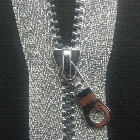 Decorative zips 60cm silver 1362