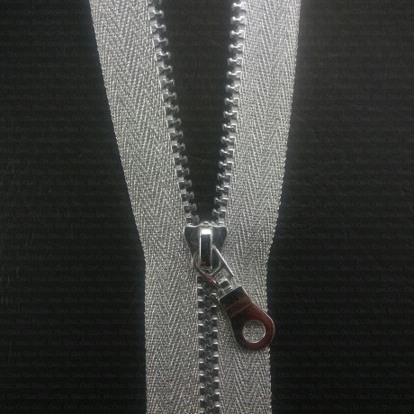 Decorative zips 60cm silver 1362