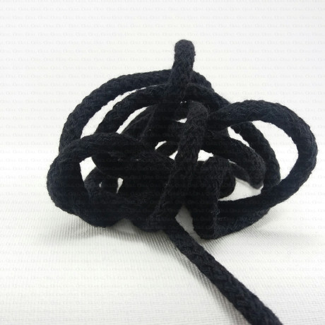 Black cotton cord 50 linear metres
