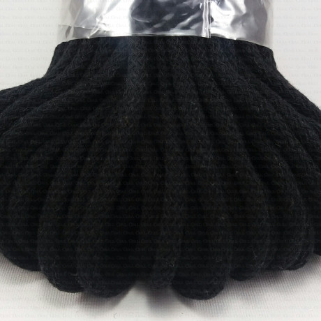 Black cotton cord 50 linear metres