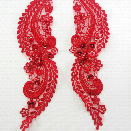 Guipure applique 220mm PAIR, no. 1979