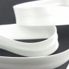 White satin bias binding 1m or 20m pre‑pressed 1211