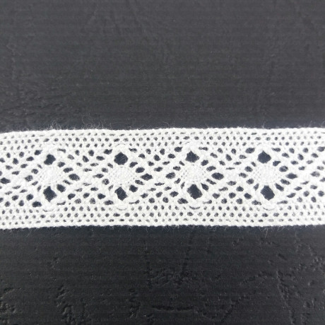Cotton lace 20mm / white, black 1985