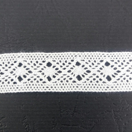 Cotton lace 20mm / white, black 1985