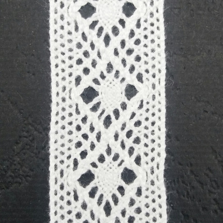 Cotton lace 20mm / white, black 1985