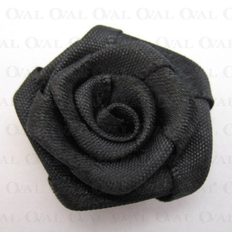 Satin Rose 30mm/10 or 200 pcs black 242