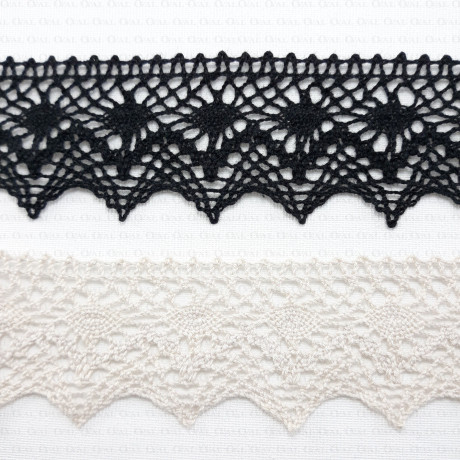 Cotton lace 40mm/1 yard 2004 NEW COLOURS