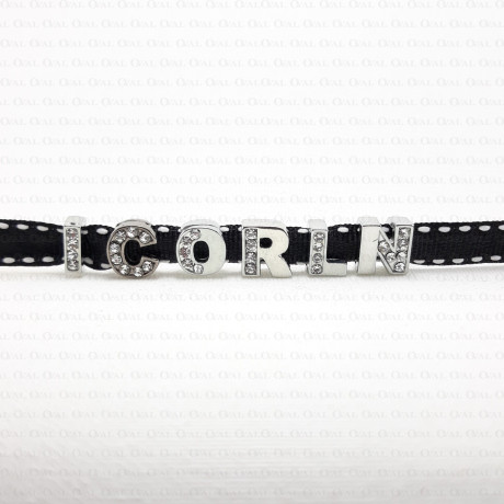 Letters connectors with rhinestones 2015