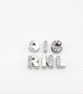 Letters connectors with rhinestones 2015