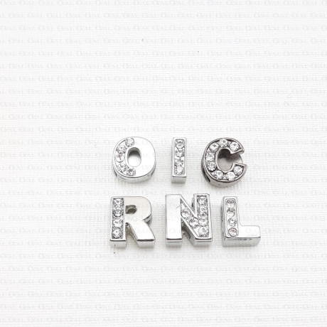 Letters connectors with rhinestones 2015