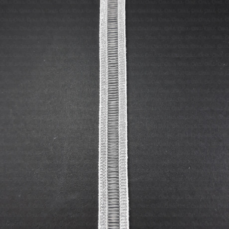 Decorative elastic 11mm/1yard white-silver, 2023