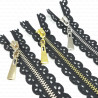 Metal openwork zips 16cm no. 1361