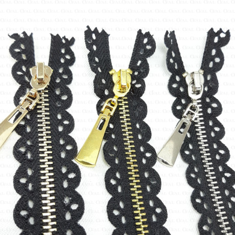 Ażurowy zamek błyskawiczny 16cm nr 1360