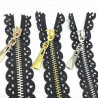 Metal openwork zips 16cm no. 1361