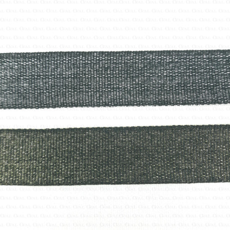 Grosgrain ribbon 20 mm /1 m with gold or silver thread no. 2103