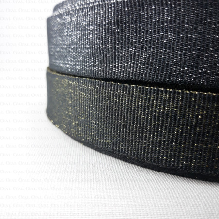 Grosgrain ribbon 20 mm /1 m with gold or silver thread no. 2103