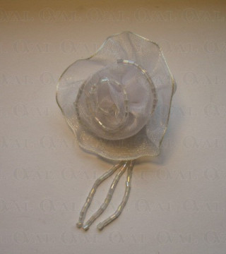 Chiffon Rose Brooch approx. 55mm no: 259