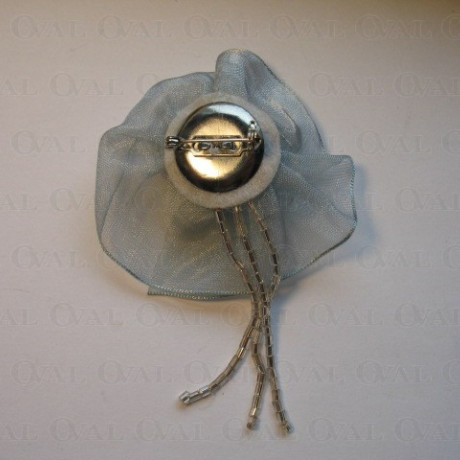 Broszka Róża Szyfonowa ok. 55mm nr: 