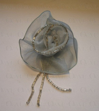 Chiffon Rose Brooch approx. 55mm no. 257