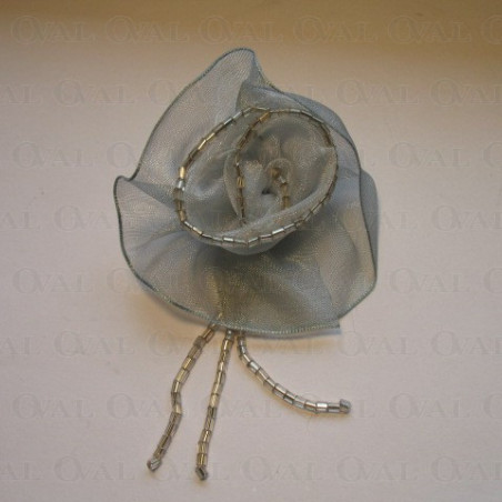 Broszka Róża Szyfonowa ok. 55mm nr: 
