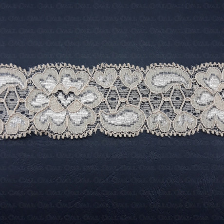 Elastic lace 40mm/1m beige 369