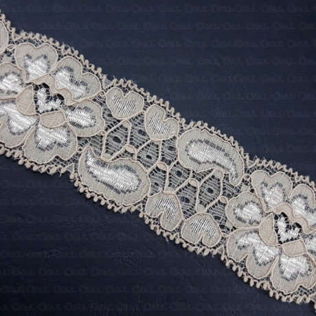 Elastic lace 40mm/1m beige 369