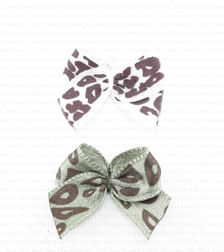 Decorative bow LEOPARD PRINT 2129