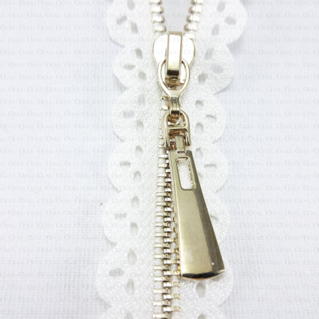 Openwork metal zips 60 cm no. 1364