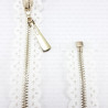 Openwork metal zips 60 cm no. 1364
