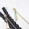 Openwork metal zips 60 cm no. 1364