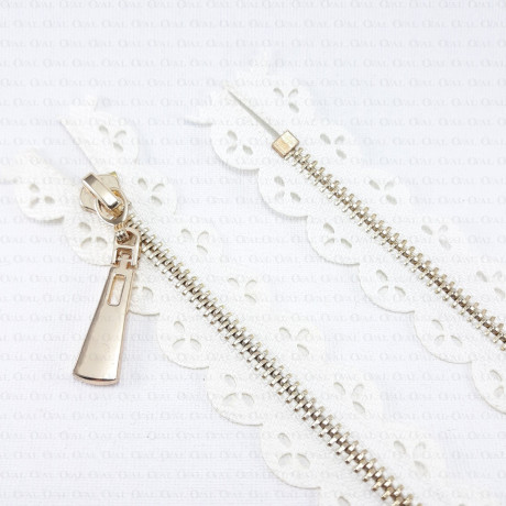 Metal openwork zips 16cm no. 1361